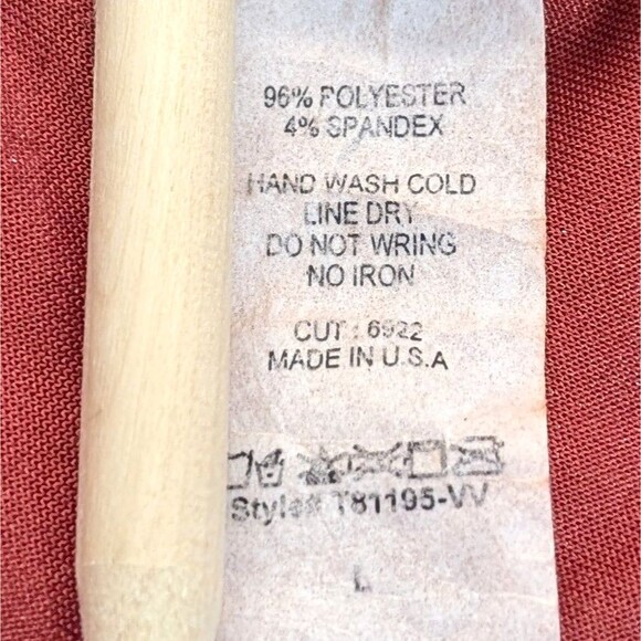 Honeyme Women's LG Velvet Velour Peplum Tunic Rusty Red Whimsygoth Bohemian Boho - Picture 4 of 8